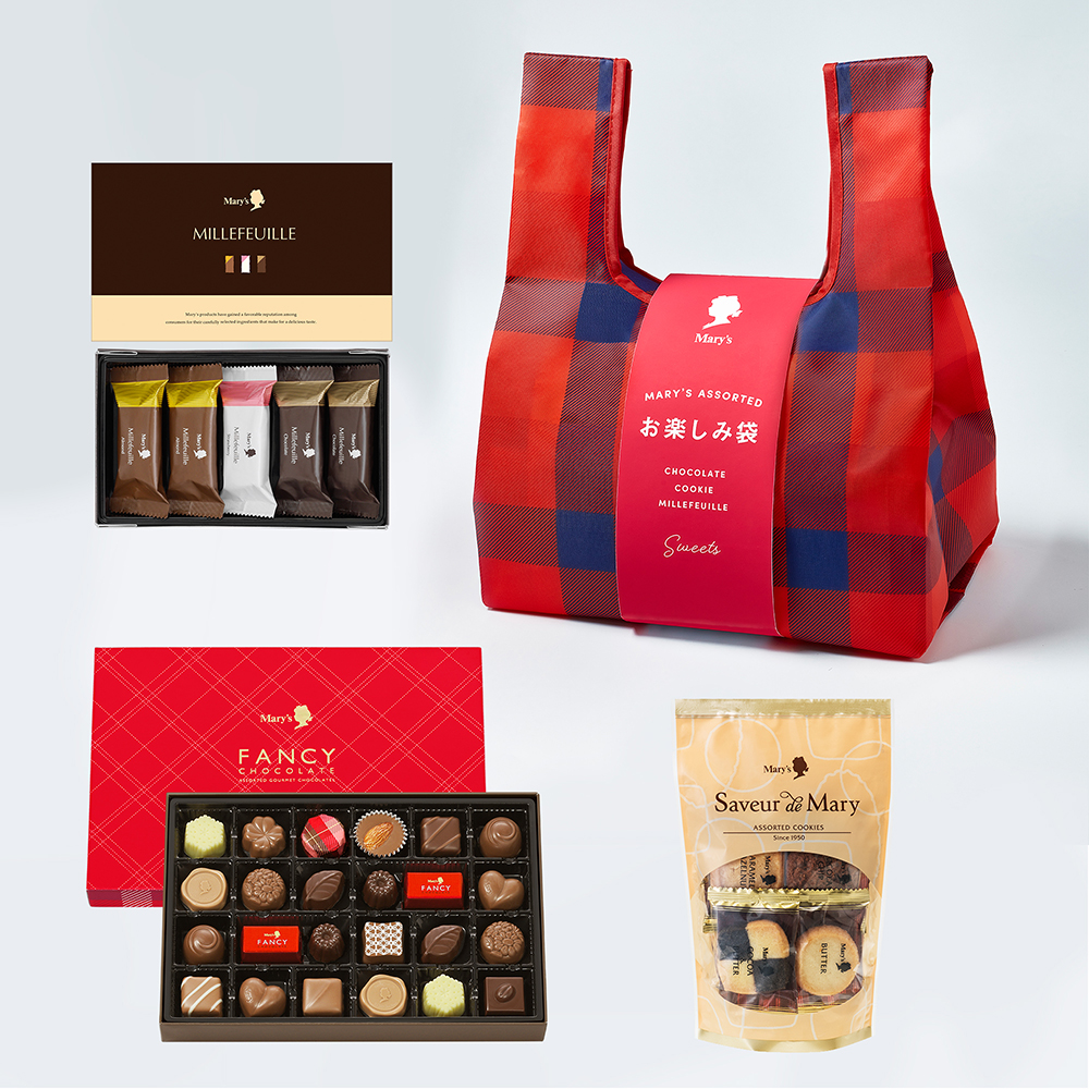 タータンチェックのオリジナルエコバッグに、メリーチョコレートの人気スイーツを集めた「お楽しみ袋」を3月16日より新発売！